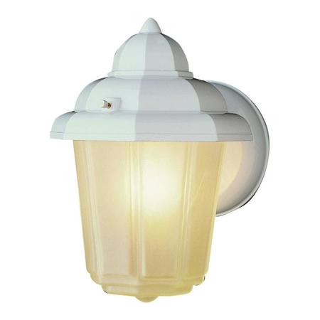 TRANS GLOBE One Light White Frosted Beveled Octagon Glass Wall Lantern 4160 WH